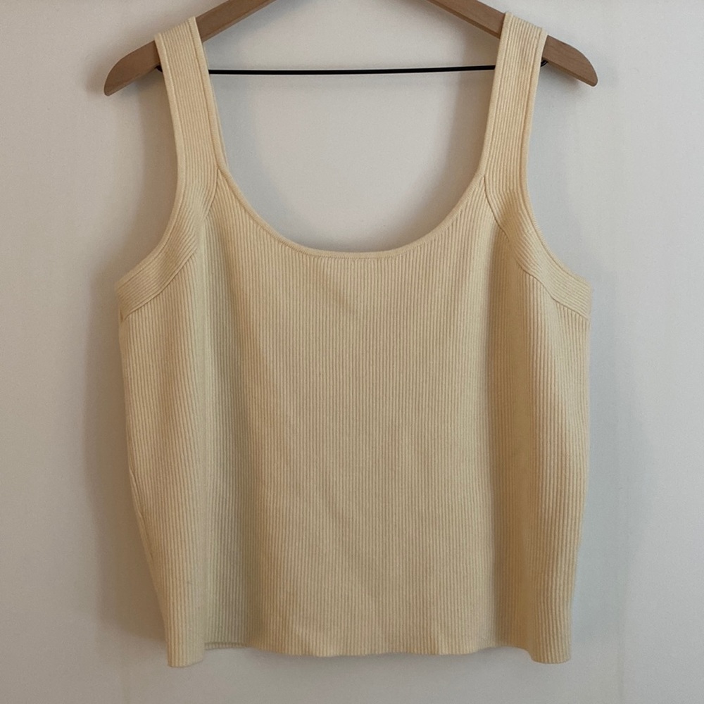 AYR “The Daybed” knit cropped tank top XL cream